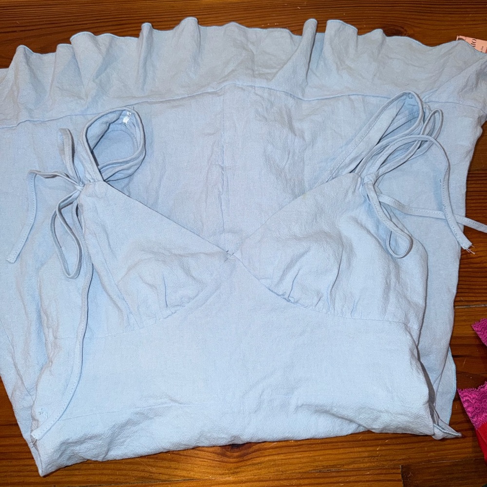 Light Blue Ruffle Dress - Picture 3 of 3